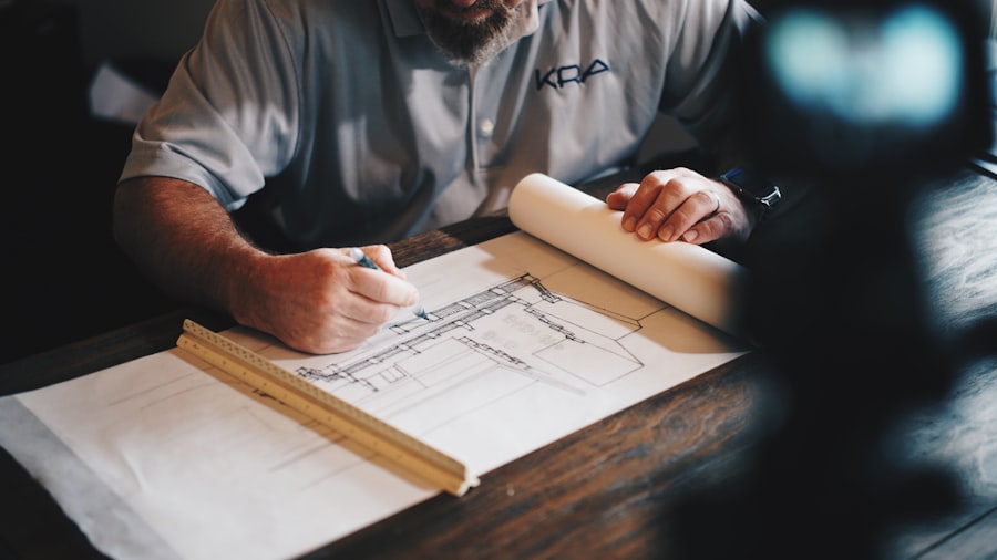 Tiny house floor plan blueprint