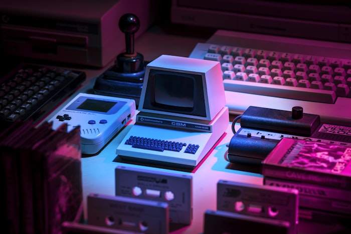 Retro pixel game art